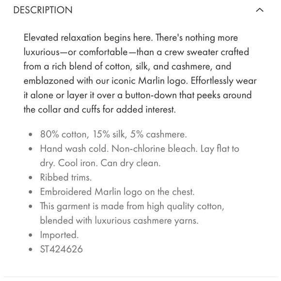 Tommy Bahama Gray  Marlin Luxe Crew Neck Men's Sweater XXLB - Picture 9 of 9